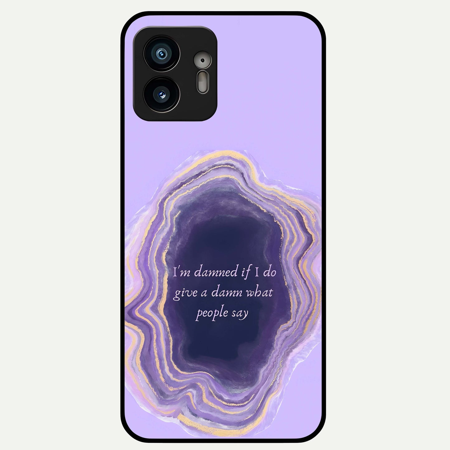  Damned People Quote Glass Case For Nothing Phone 2 back cover – full design glossy printed glass finish