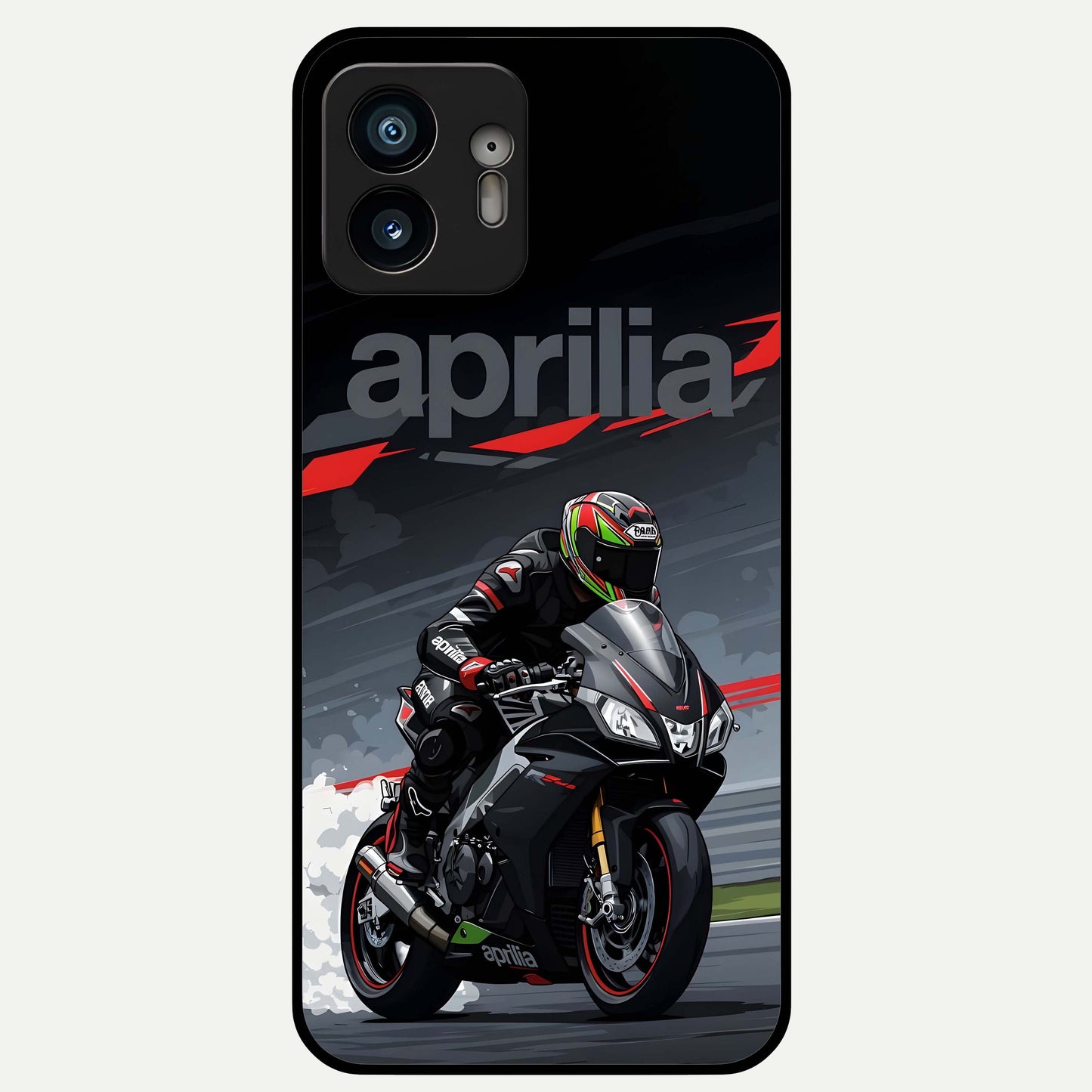  Dark Aprilla Glass Case For Nothing Phone 2 back cover – full design glossy printed glass finish