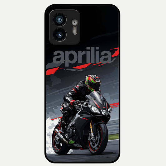  Dark Aprilla Glass Case For Nothing Phone 2 back cover – full design glossy printed glass finish