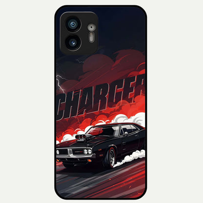  Dark Charger Fury Glass Case For Nothing Phone 2 back cover – full design glossy printed glass finish