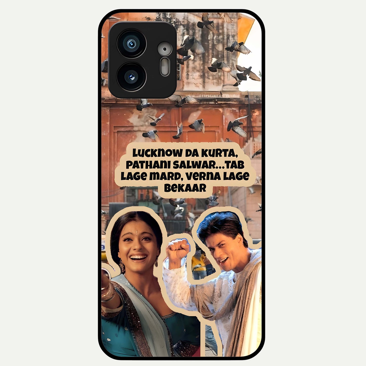  Desi Retro Vibes Glass Case For Nothing Phone 2 back cover – full design glossy printed glass finish
