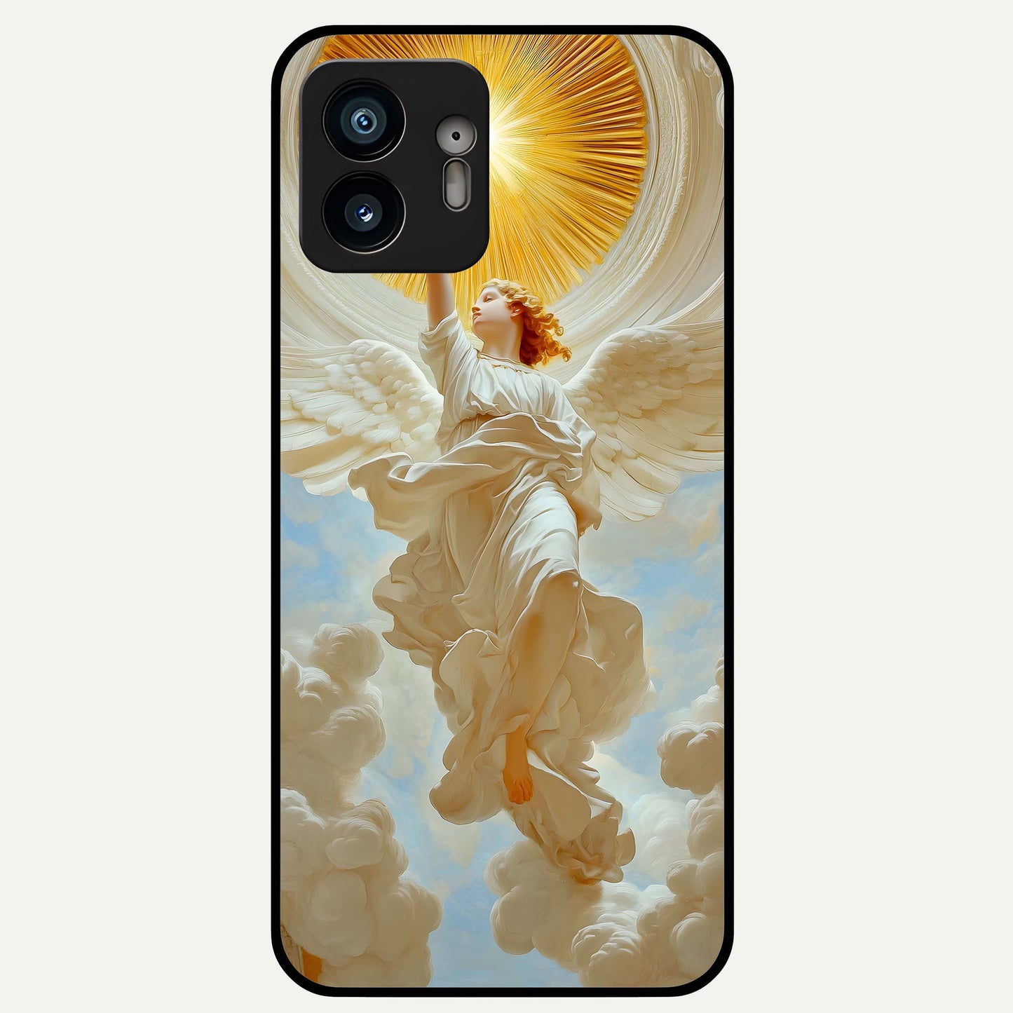  Divine Light Angel Glass Case For Nothing Phone 2 back cover – full design glossy printed glass finish