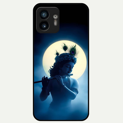  Divine Moon Flute Glass Case For Nothing Phone 2 back cover – full design glossy printed glass finish