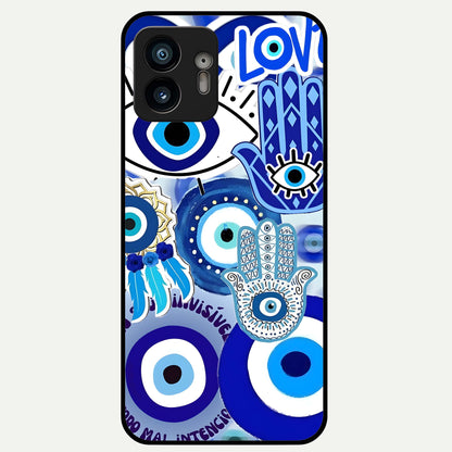  Evil Eyes Dream Glass Case For Nothing Phone 2 back cover – full design glossy printed glass finish