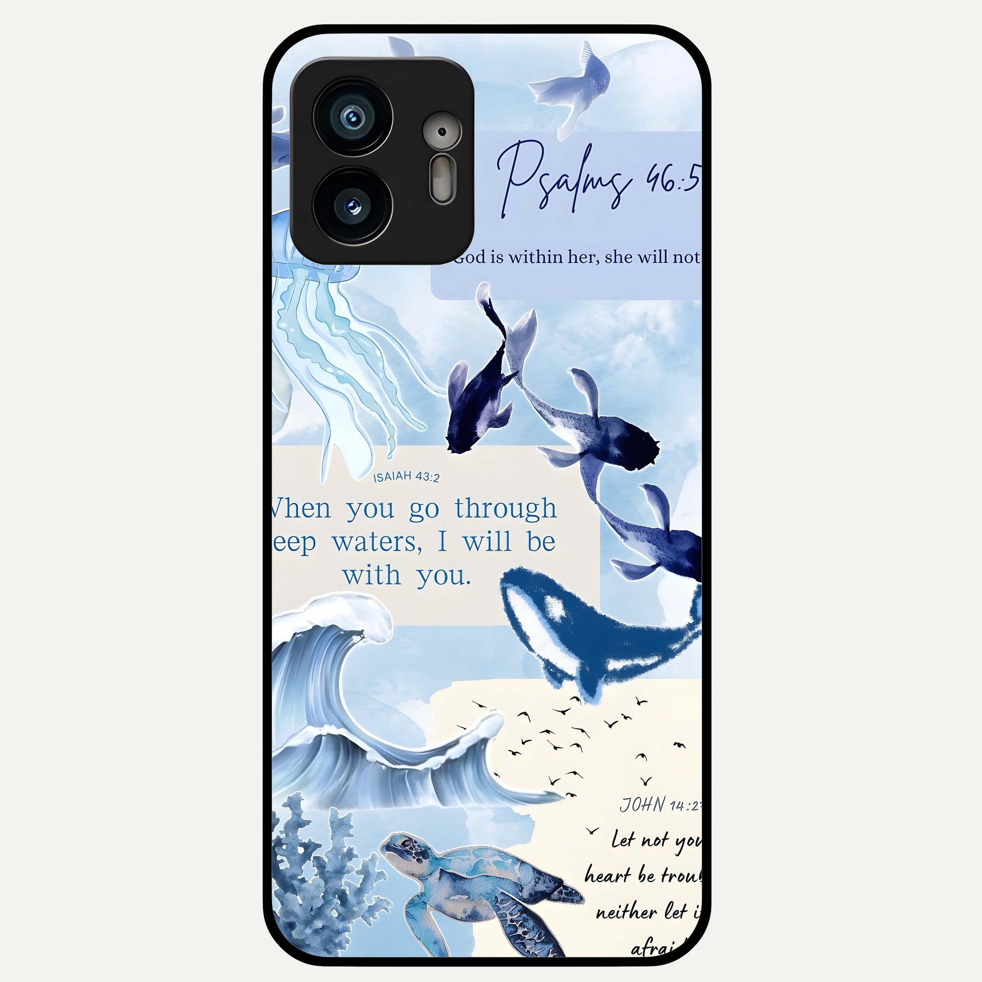  Faithful Ocean Promise Glass Case For Nothing Phone 2 back cover – full design glossy printed glass finish