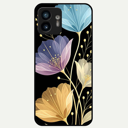  Flower Bloom Glow Glass Case For Nothing Phone 2 back cover – full design glossy printed glass finish