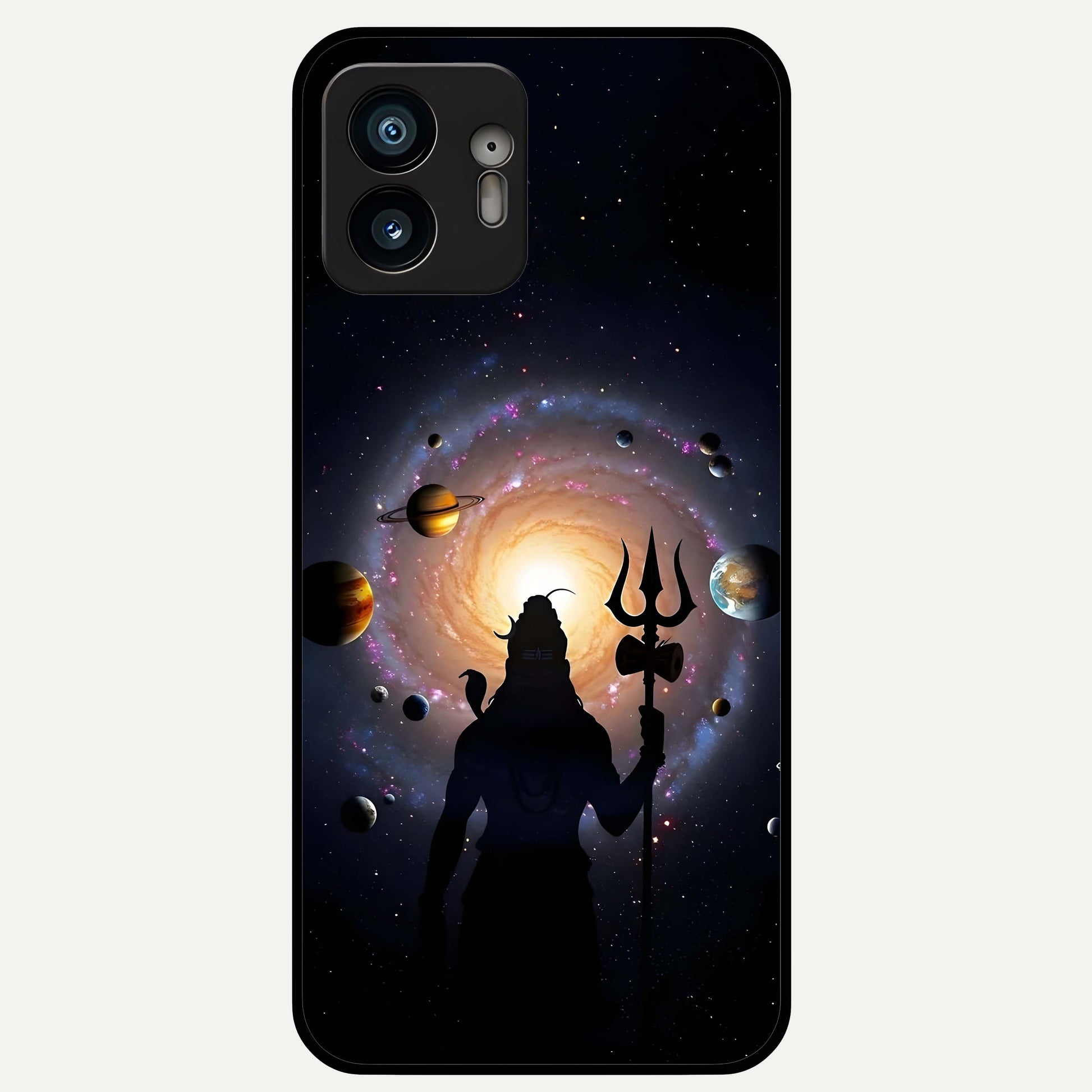  Galactic Shiva Vision Glass Case For Nothing Phone 2 back cover – full design glossy printed glass finish