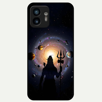  Galactic Shiva Vision Glass Case For Nothing Phone 2 back cover – full design glossy printed glass finish