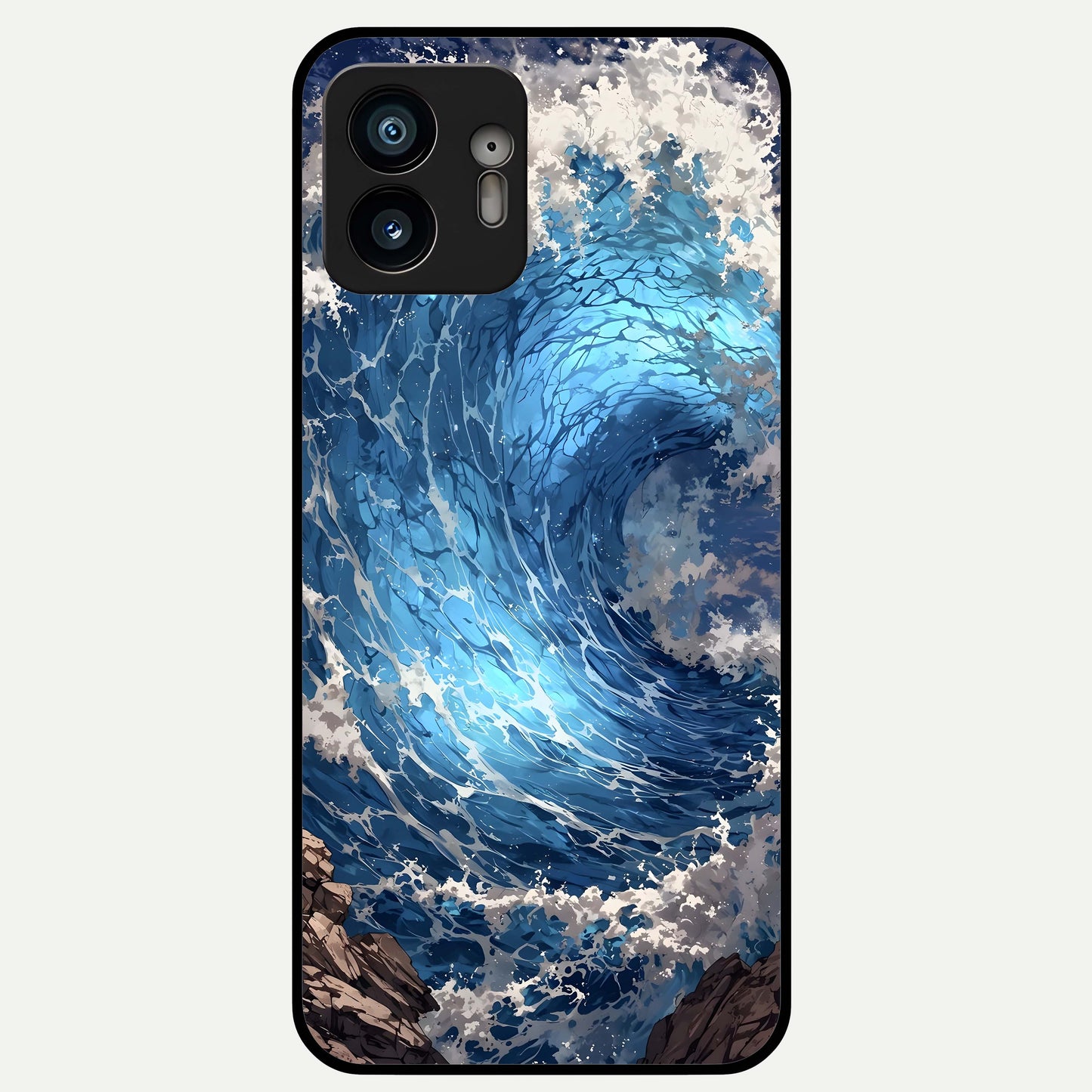  Giant Ocean Wave Glass Case For Nothing Phone 2 back cover – full design glossy printed glass finish