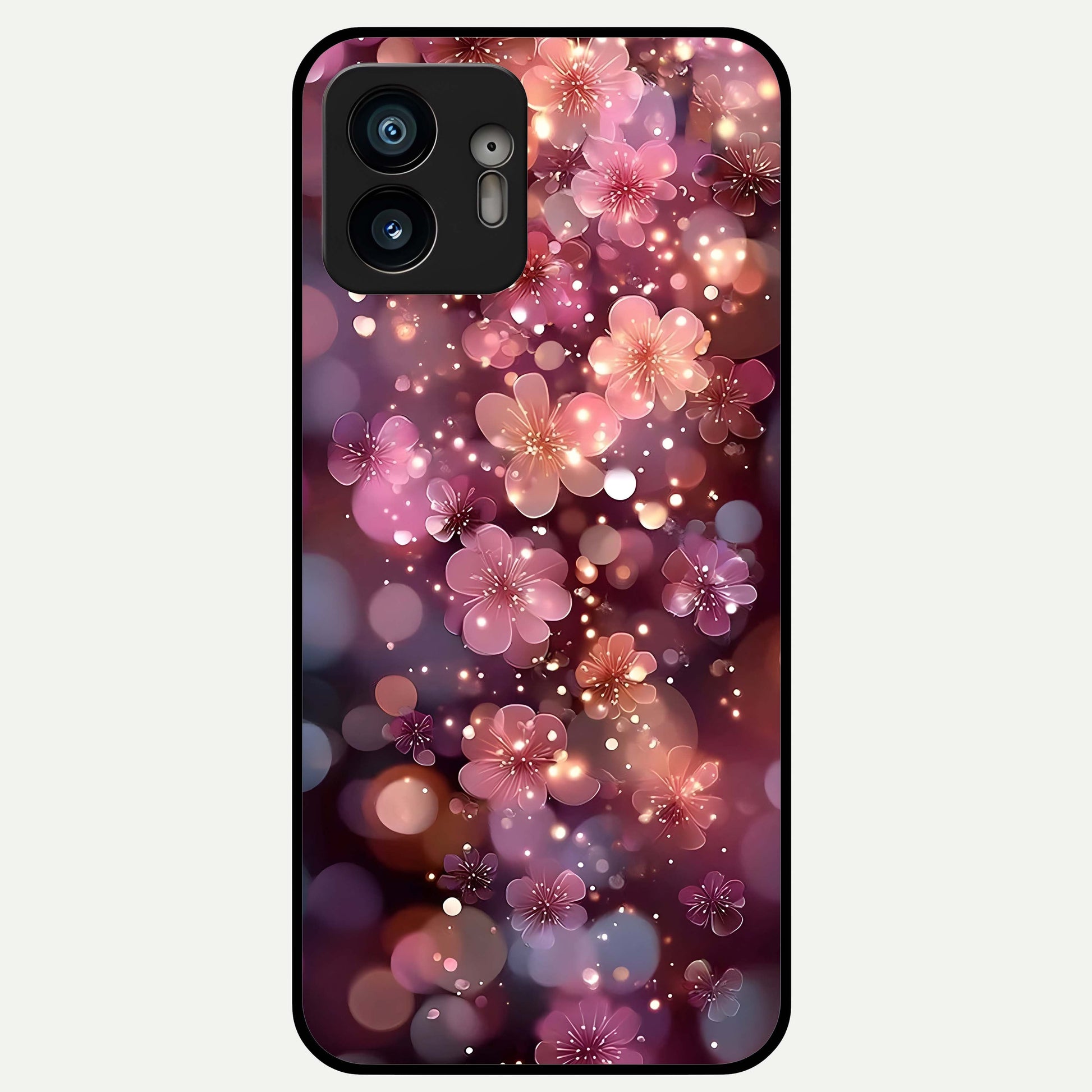  Glowing Petal Bliss Glass Case For Nothing Phone 2 back cover – full design glossy printed glass finish