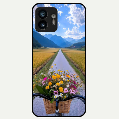  Golden Field Journey Glass Case For Nothing Phone 2 back cover – full design glossy printed glass finish