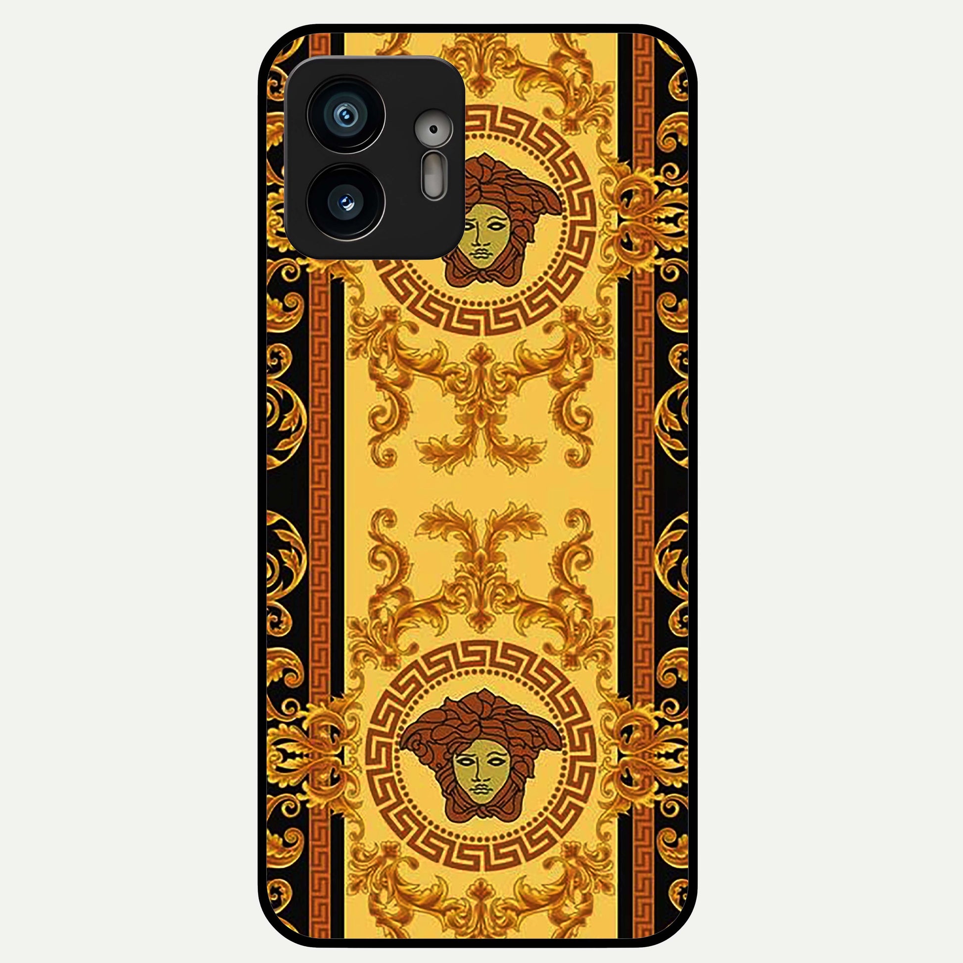  Golden Royal Heritage Glass Case For Nothing Phone 2 back cover – full design glossy printed glass finish
