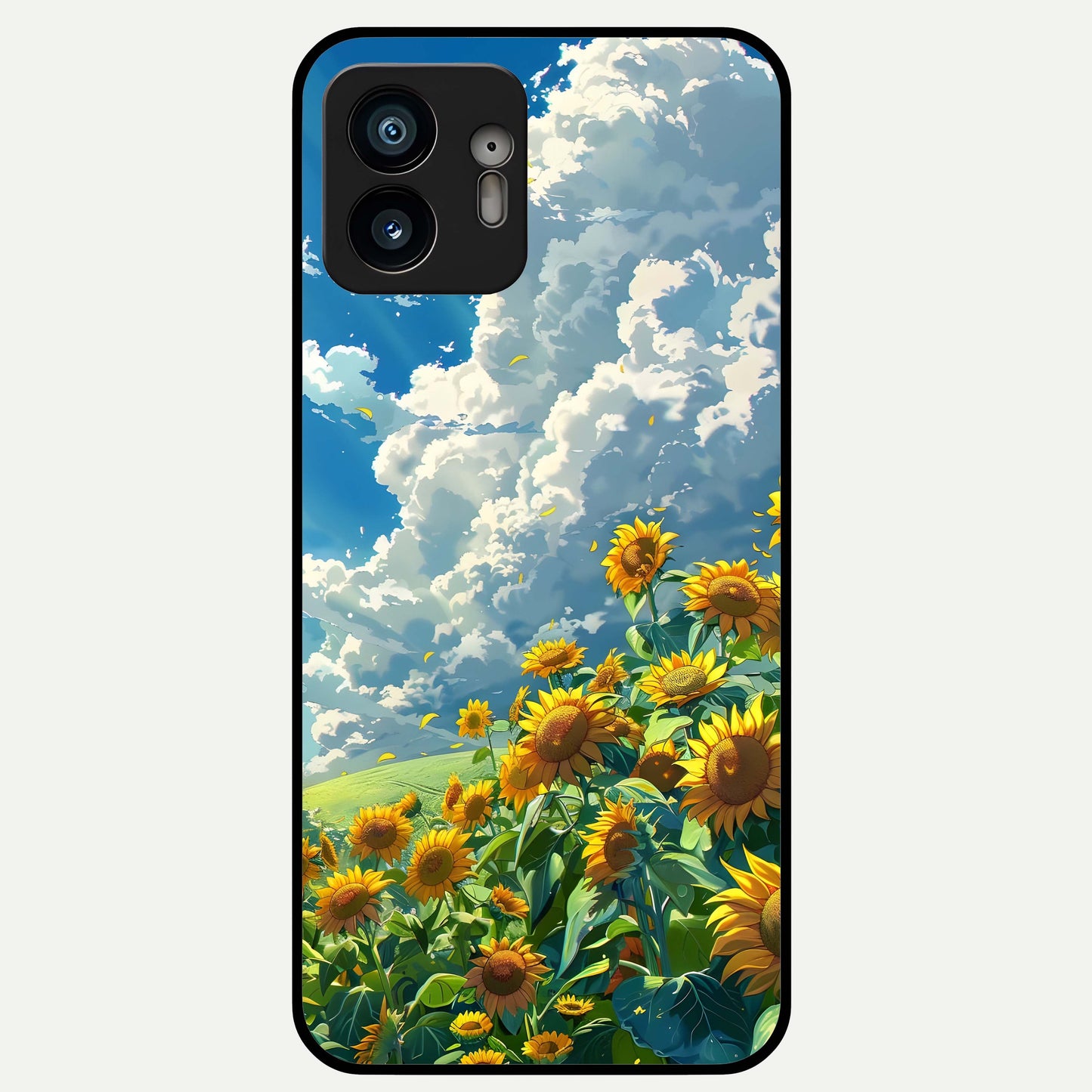  Golden Sun Glory Glass Case For Nothing Phone 2 back cover – full design glossy printed glass finish