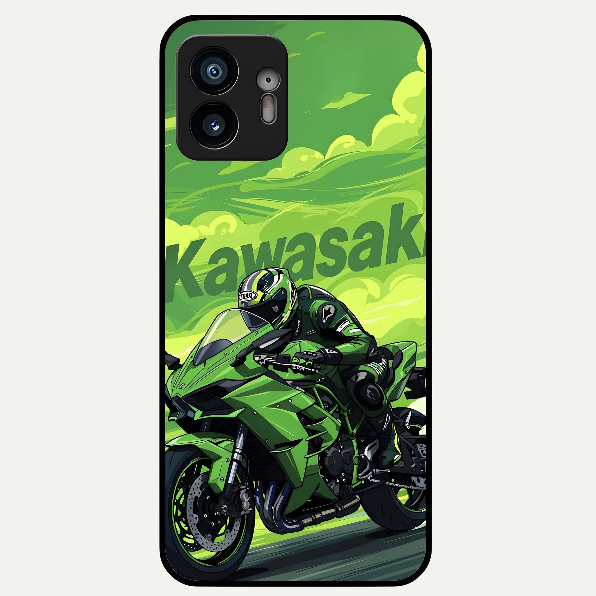  Green Moon Energy Glass Case For Nothing Phone 2 back cover – full design glossy printed glass finish
