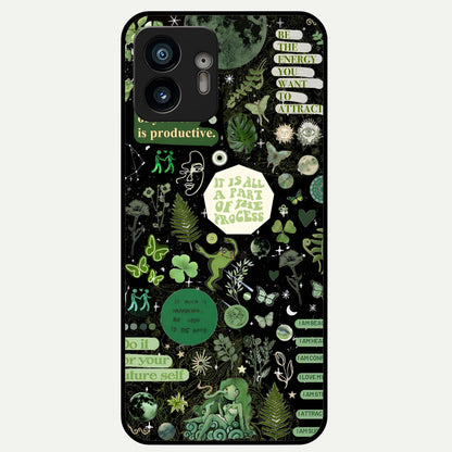 Green Lemon Glass Case For Nothing Phone 2 back cover – full design glossy printed glass finish