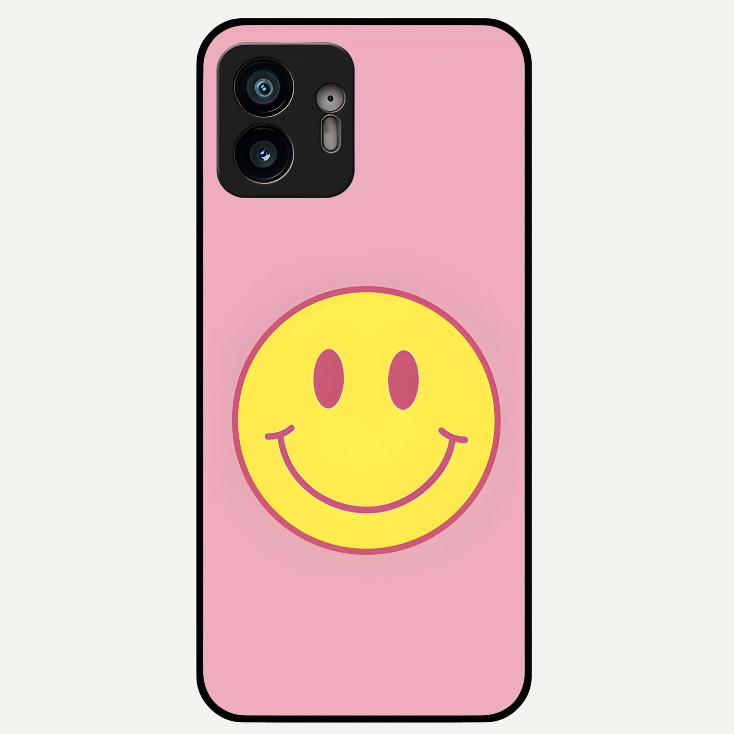  Happy Pink Mood Glass Case For Nothing Phone 2 back cover – full design glossy printed glass finish
