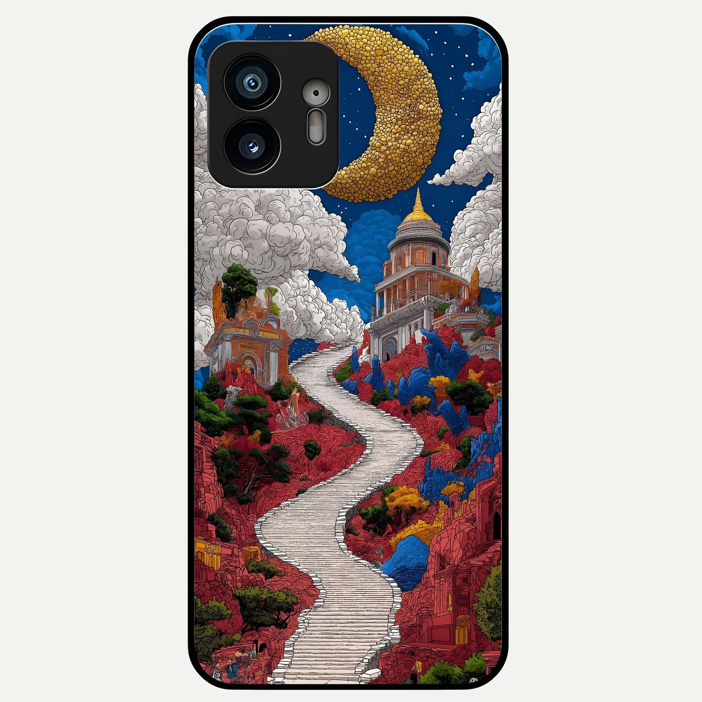  Heavenly Moon Path Glass Case For Nothing Phone 2 back cover – full design glossy printed glass finish