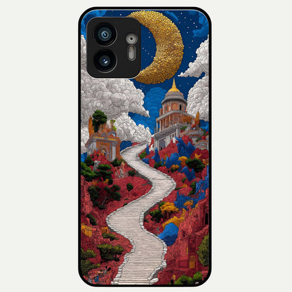  Heavenly Moon Path Glass Case For Nothing Phone 2 back cover – full design glossy printed glass finish
