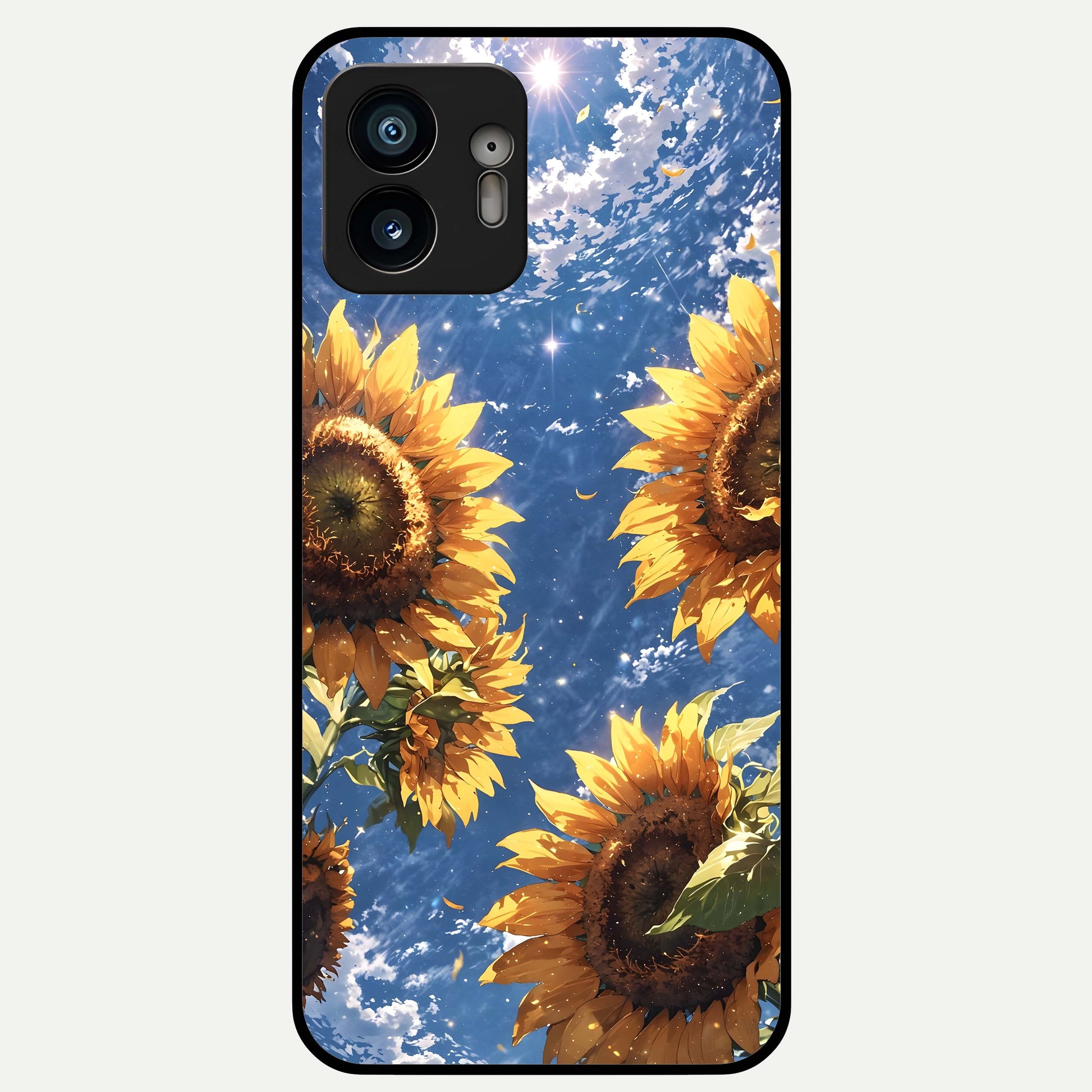  Heavenly Sunflower Rise Glass Case For Nothing Phone 2 back cover – full design glossy printed glass finish