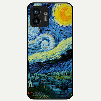  Inspired Van Gogh Art Glass Case For Nothing Phone 2 back cover – full design glossy printed glass finish