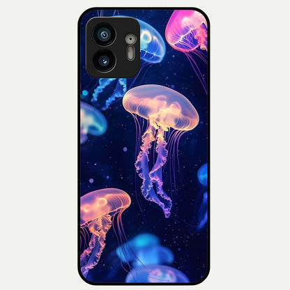  Jellyfish Pattern Glass Case For Nothing Phone 2 back cover – full design glossy printed glass finish