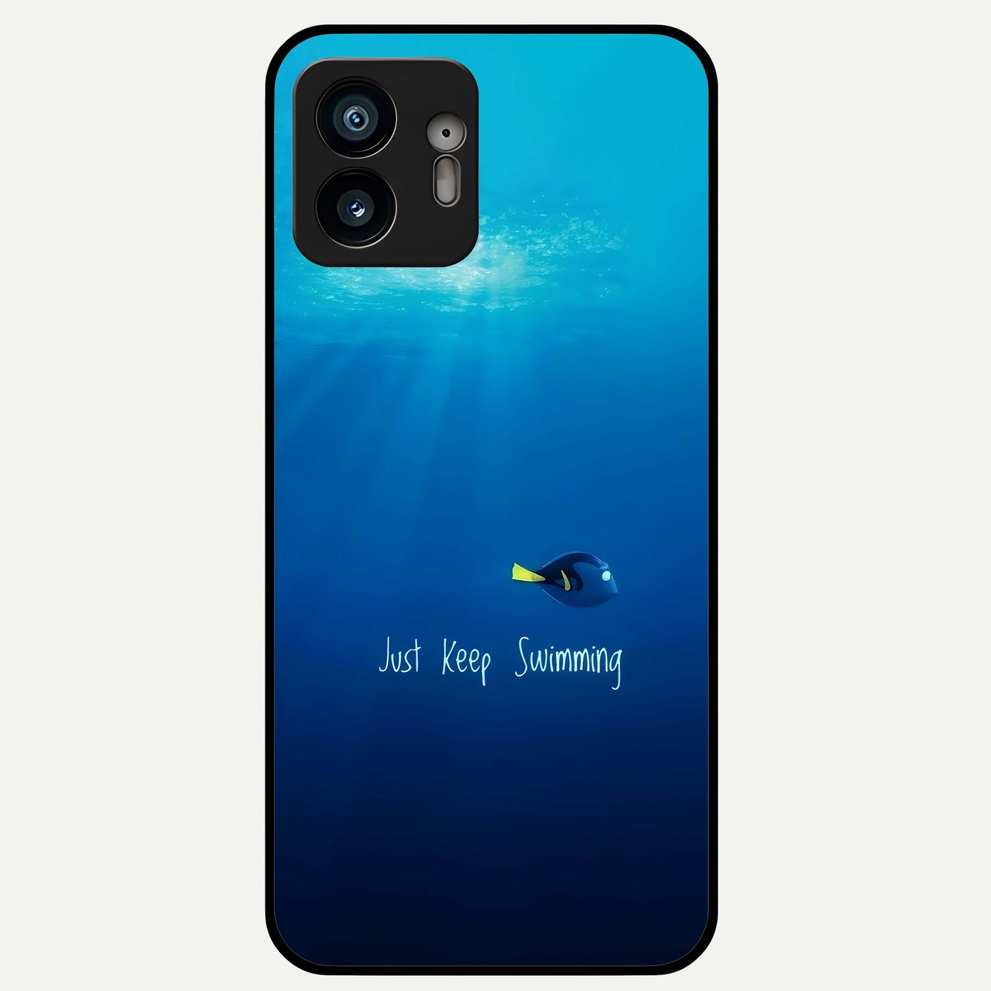  Just Keep Swimming Glass Case For Nothing Phone 2 back cover – full design glossy printed glass finish