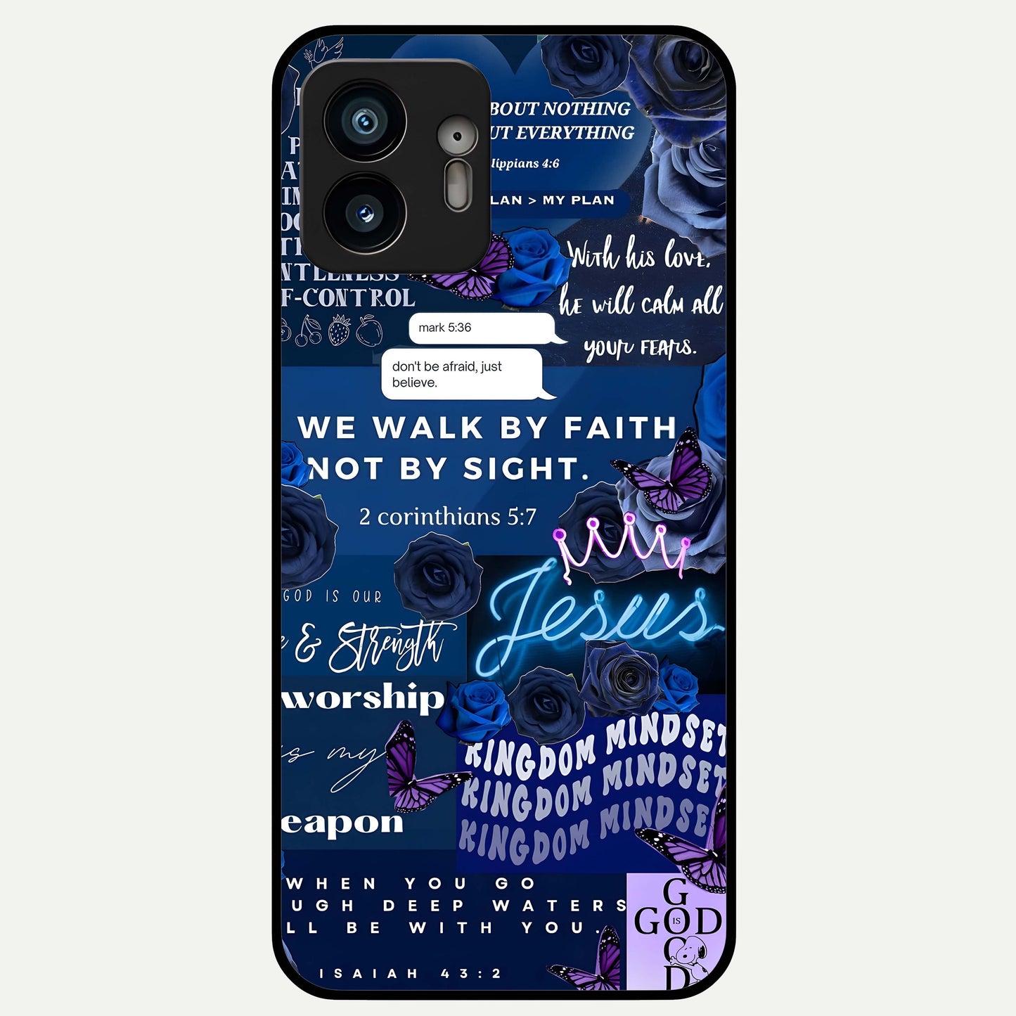  Kingdom Faith Glow Glass Case For Nothing Phone 2 back cover – full design glossy printed glass finish