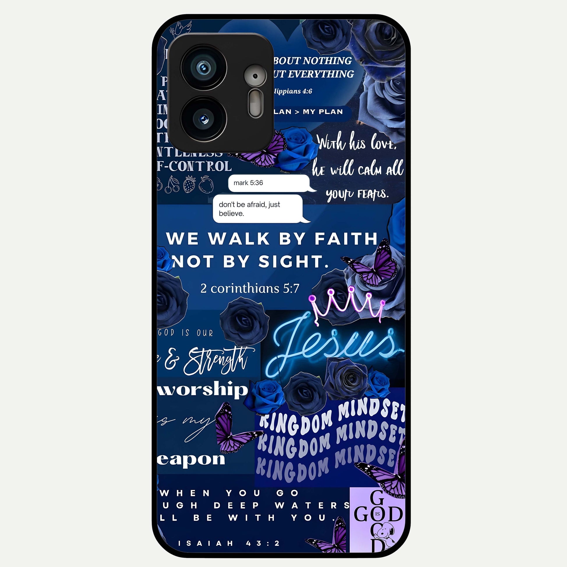 Kingdom Faith Glow Glass Case For Nothing Phone 2 back cover – full design glossy printed glass finish