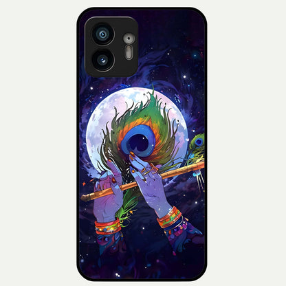  Krishna Hands Art Glass Case For Nothing Phone 2 back cover – full design glossy printed glass finish