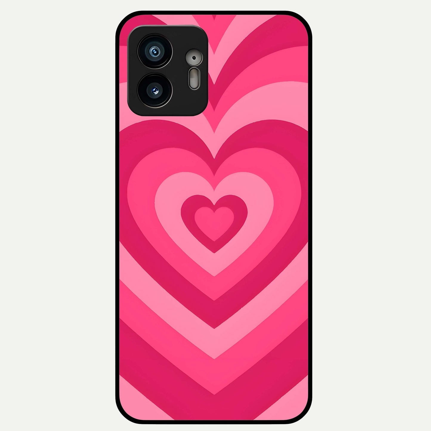  Layered Love Hearts Glass Case For Nothing Phone 2 back cover – full design glossy printed glass finish