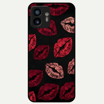  Midnight Kiss Love Glass Case For Nothing Phone 2 back cover – full design glossy printed glass finish
