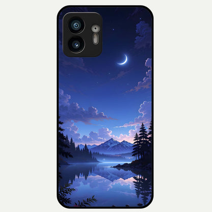  Midnight Lake Peace Glass Case For Nothing Phone 2 back cover – full design glossy printed glass finish