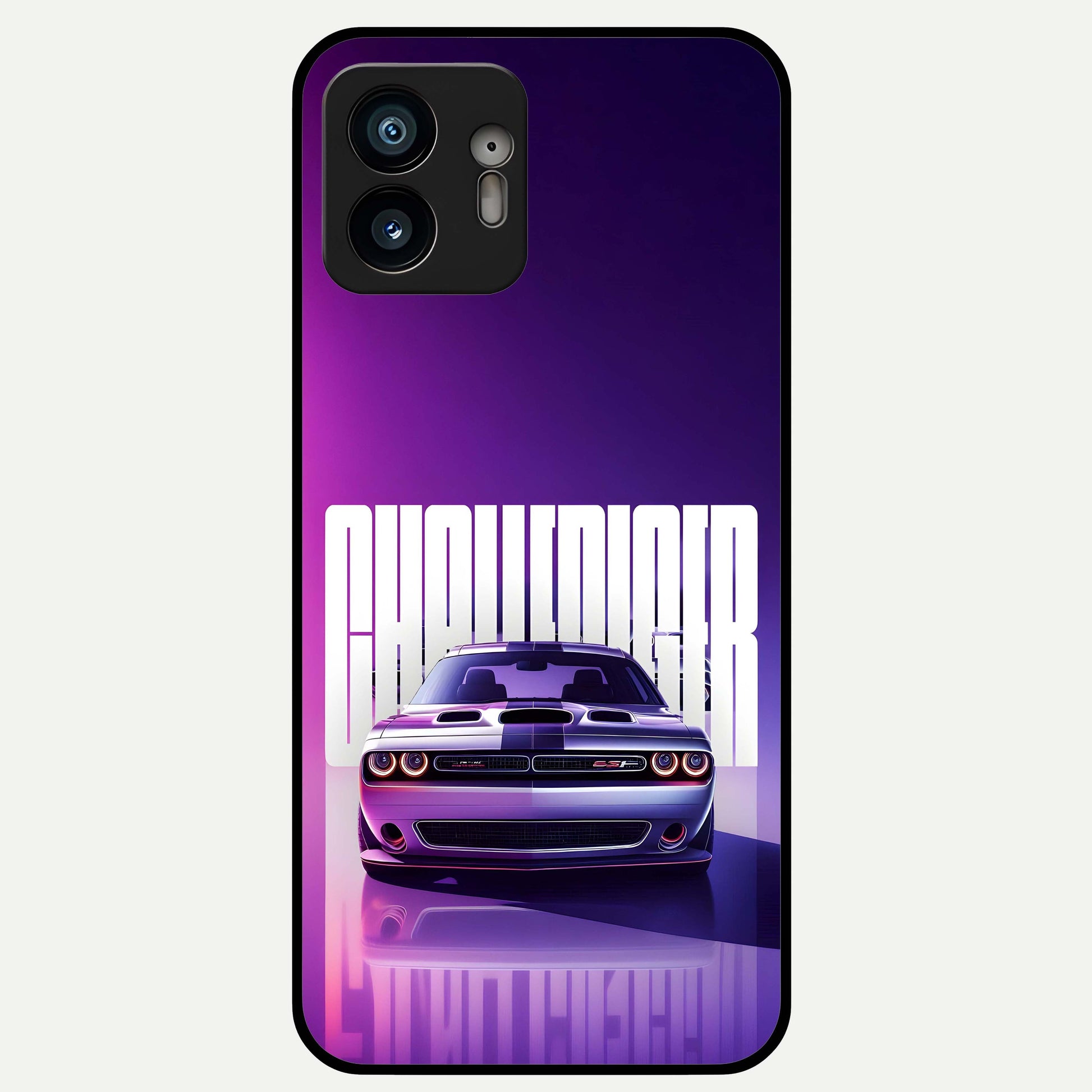  Midnight Muscle Ride Glass Case For Nothing Phone 2 back cover – full design glossy printed glass finish