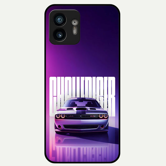  Midnight Muscle Ride Glass Case For Nothing Phone 2 back cover – full design glossy printed glass finish