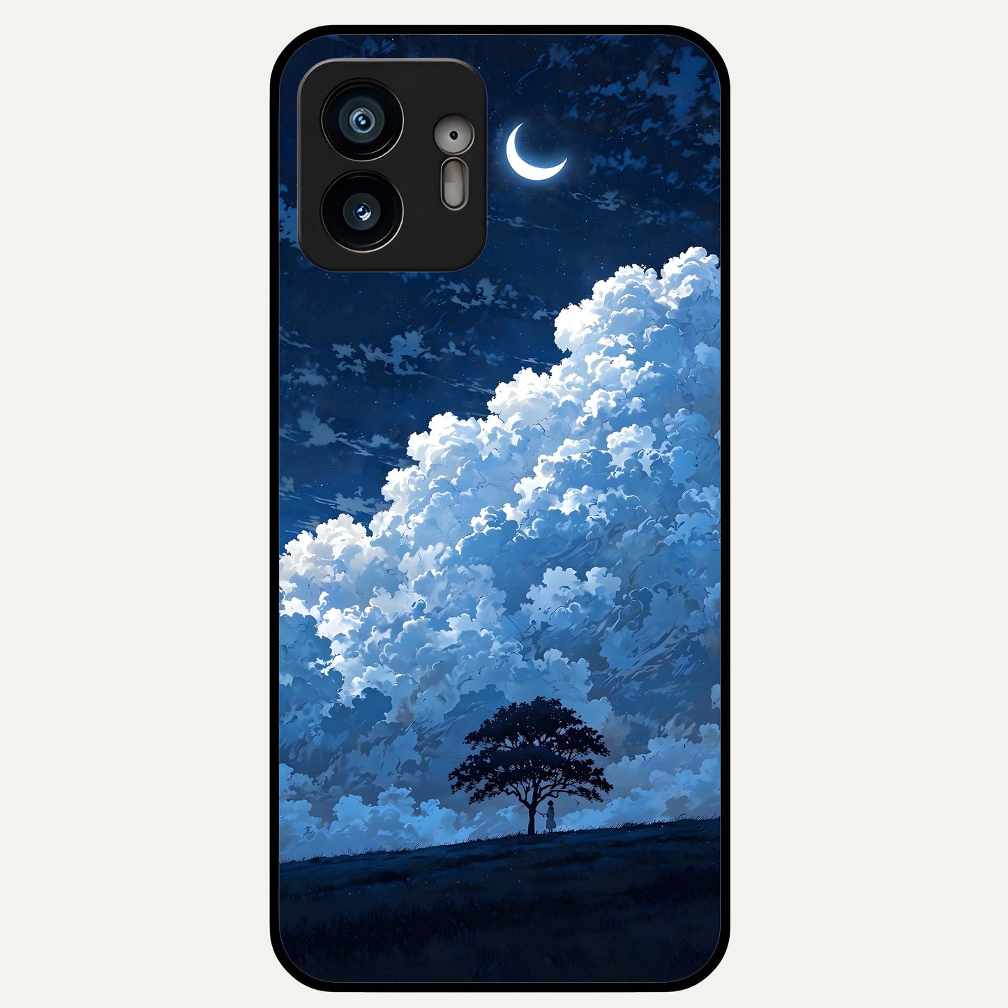  Midnight Sky Serenity Glass Case For Nothing Phone 2 back cover – full design glossy printed glass finish