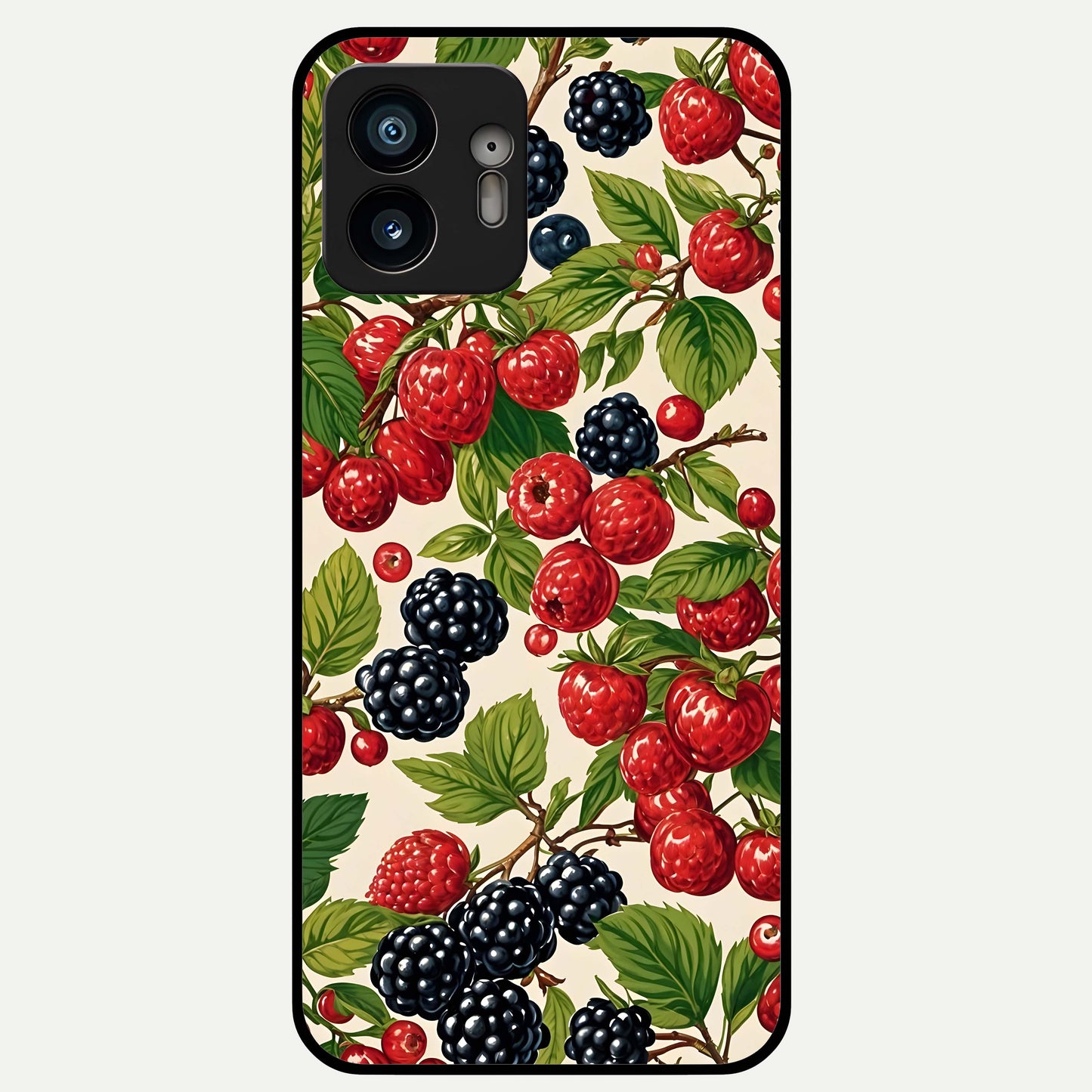  Mixed Berry Collage Glass Case For Nothing Phone 2 back cover – full design glossy printed glass finish