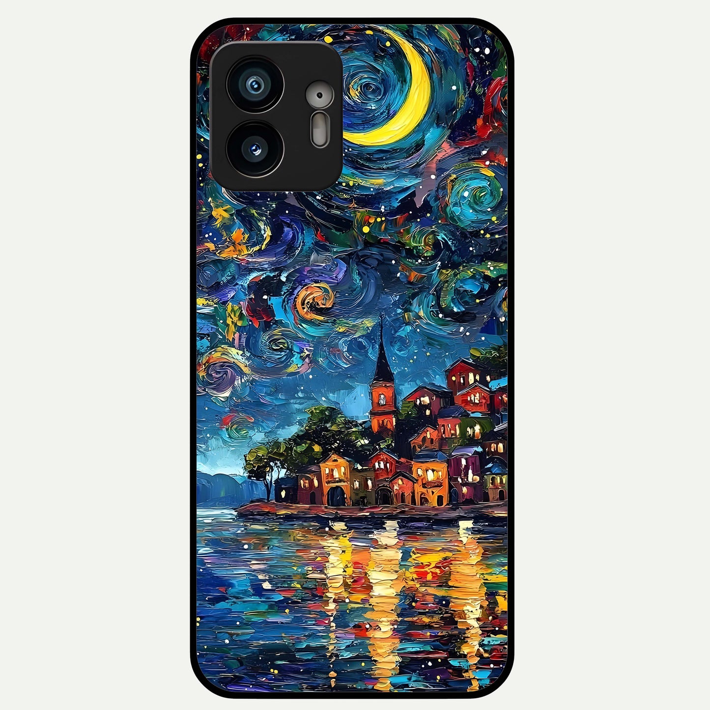 Moonlight Harbor Glow Glass Case For Nothing Phone 2 back cover – full design glossy printed glass finish