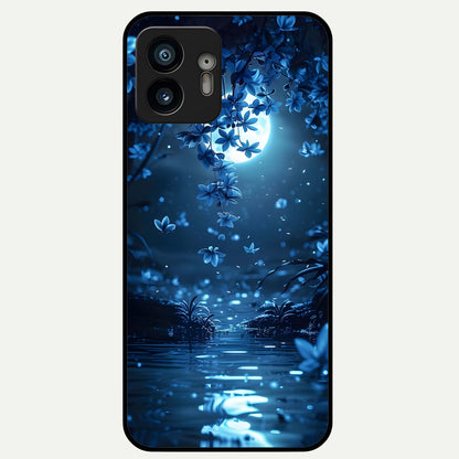  Moonlight Petal Dream Glass Case For Nothing Phone 2 back cover – full design glossy printed glass finish