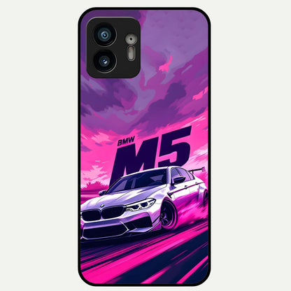  MS Neon Car Glass Case For Nothing Phone 2 back cover – full design glossy printed glass finish