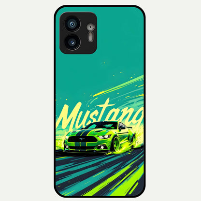  Mustang Bang Glass Case For Nothing Phone 2 back cover – full design glossy printed glass finish