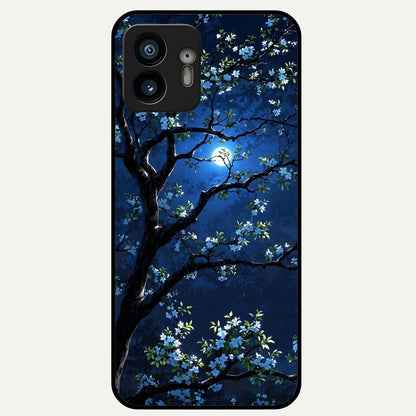  Mystic Floral Night Glass Case For Nothing Phone 2 back cover – full design glossy printed glass finish