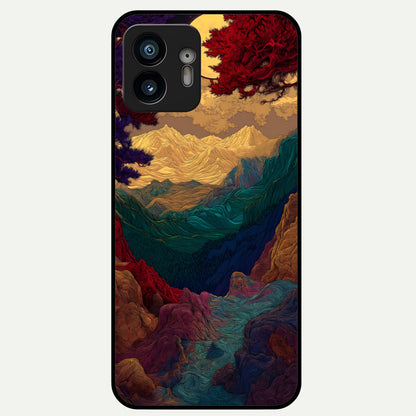  Mystic Valley Light Glass Case For Nothing Phone 2 back cover – full design glossy printed glass finish