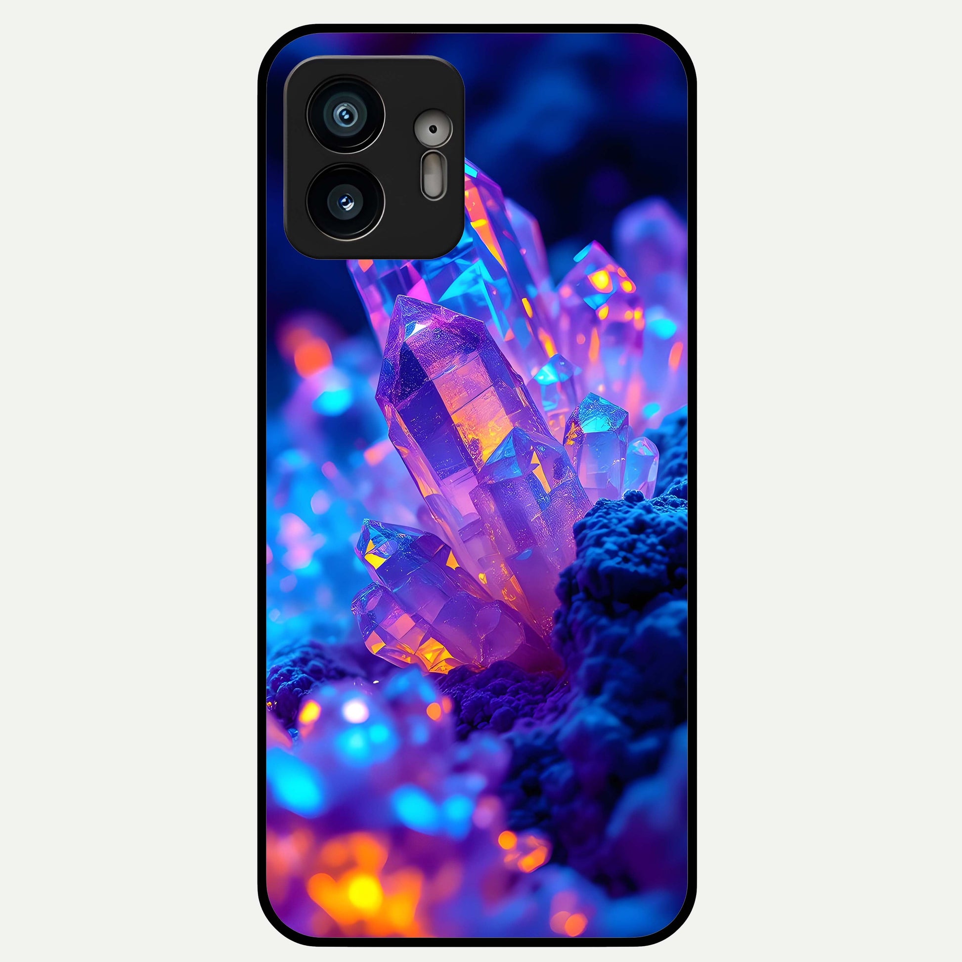  Neon Aura Shards Glass Case For Nothing Phone 2 back cover – full design glossy printed glass finish