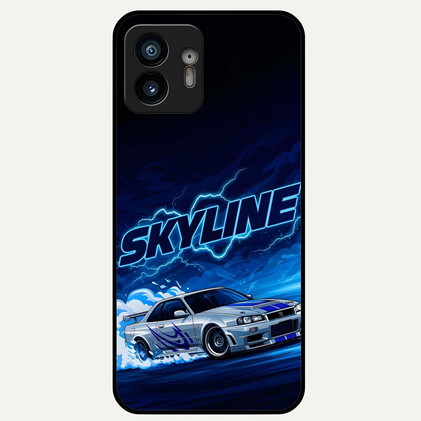  Neon Drift Beast Glass Case For Nothing Phone 2 back cover – full design glossy printed glass finish