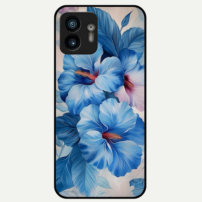  Ocean Hibiscus Grace Glass Case For Nothing Phone 2 back cover – full design glossy printed glass finish