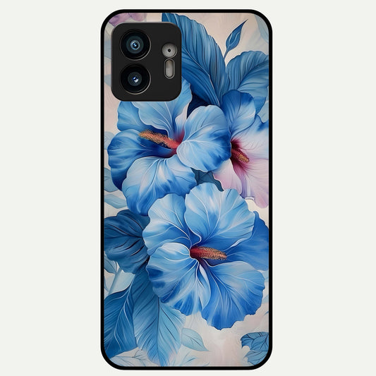  Ocean Hibiscus Grace Glass Case For Nothing Phone 2 back cover – full design glossy printed glass finish