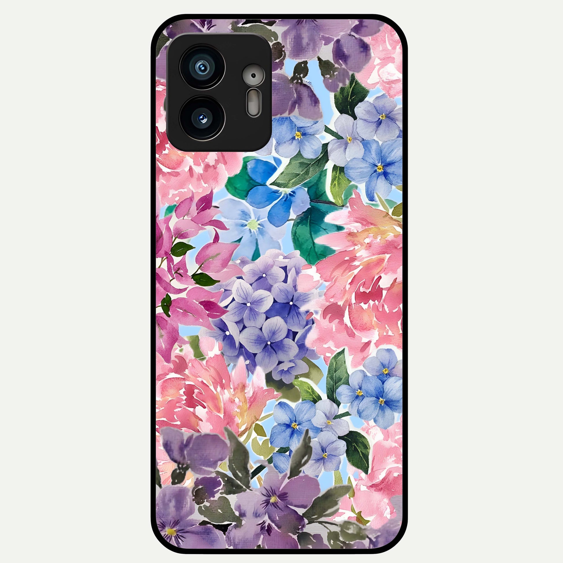  Pastel Floral Mix Glass Case For Nothing Phone 2 back cover – full design glossy printed glass finish