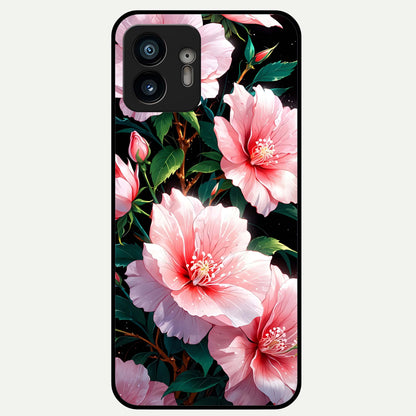  Peach Flower Glass Case For Nothing Phone 2 back cover – full design glossy printed glass finish