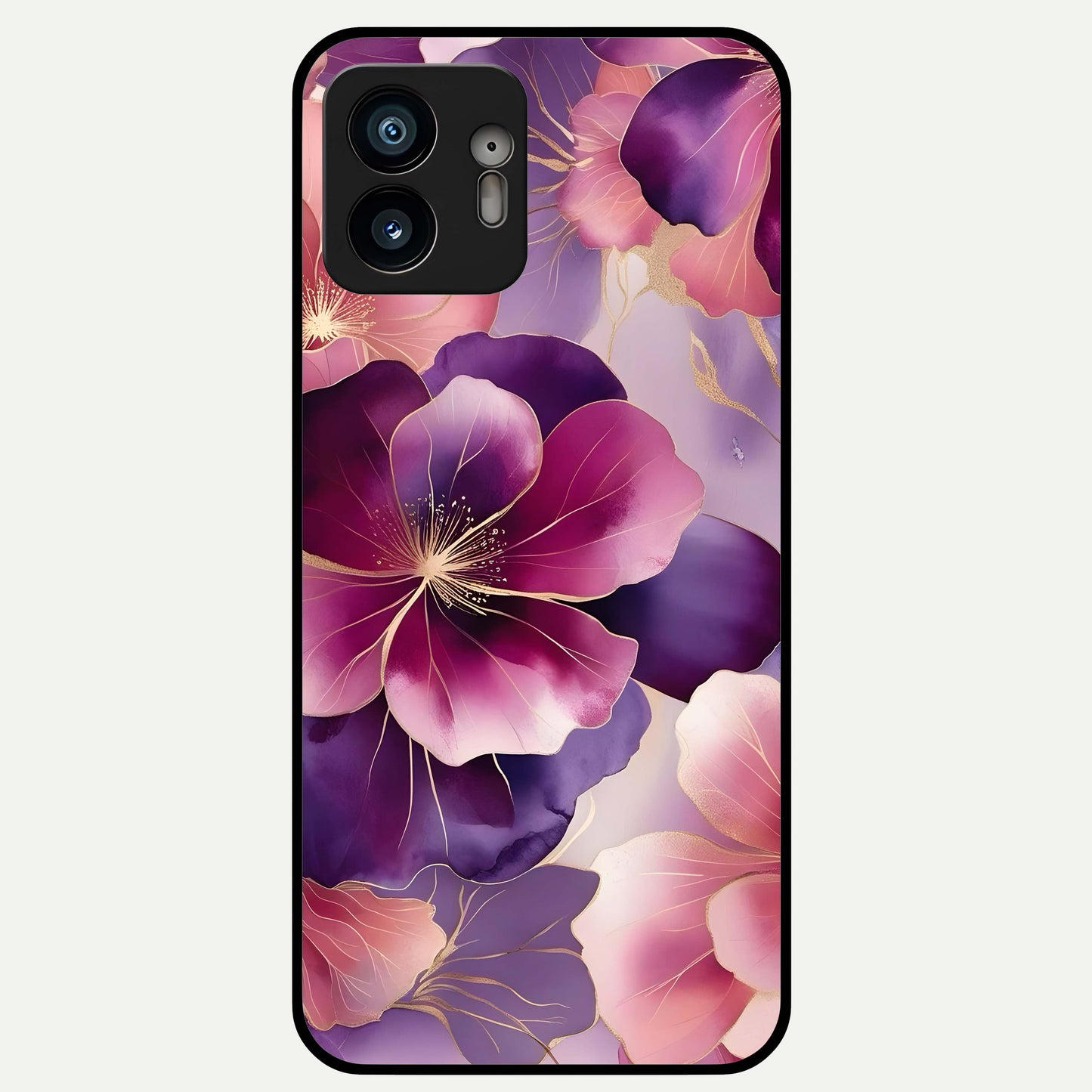  Pink Bouquet Florals Glass Case For Nothing Phone 2 back cover – full design glossy printed glass finish