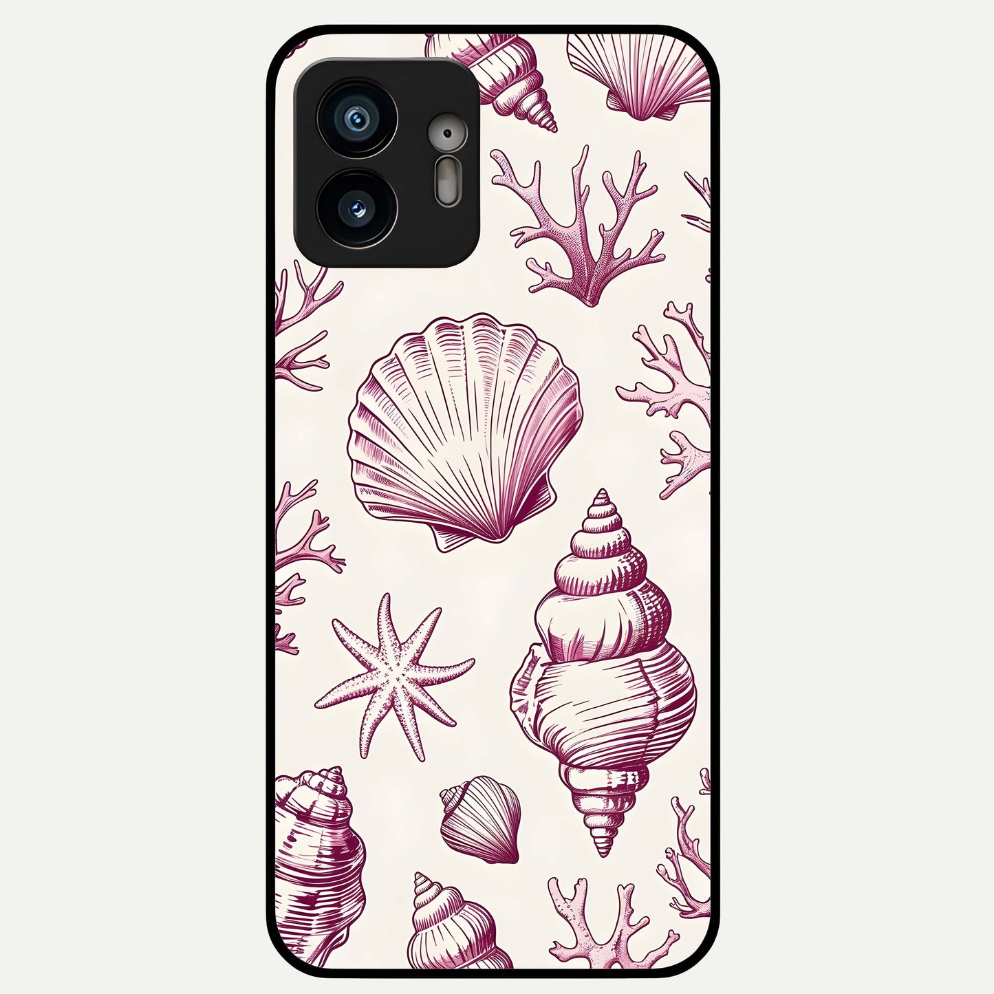  Pink Moo Magic Glass Case For Nothing Phone 2 back cover – full design glossy printed glass finish